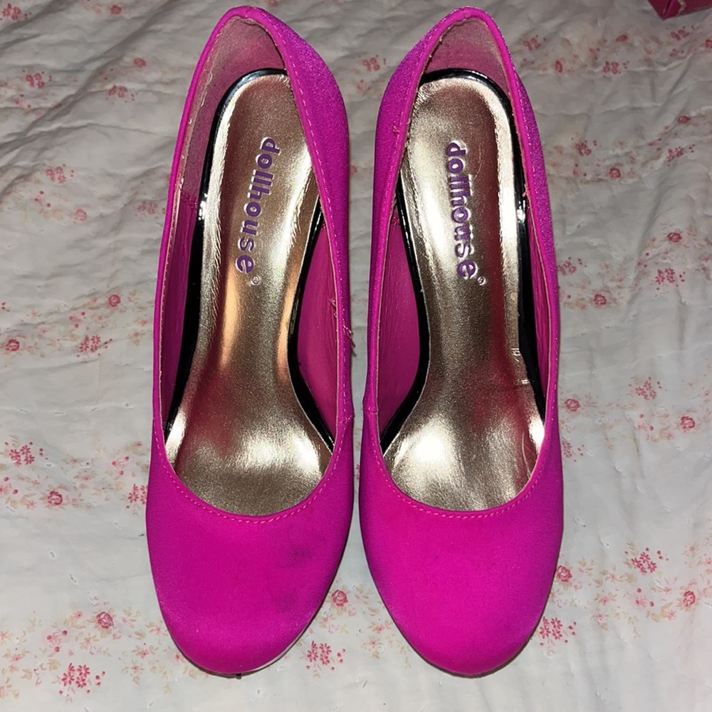 Dollhouse Colada-1 hot pink platform heel